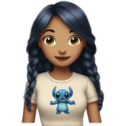 Stitch girl sticker