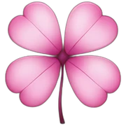 pink clover sticker