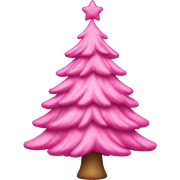 pink christmas tree  sticker