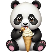 Panda comiendo elado sticker