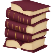 burgundy books sticker