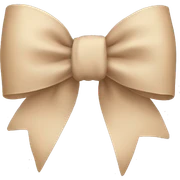 Beige bow sticker