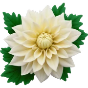 Creme dahlia sticker
