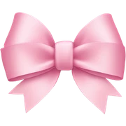 light pink bow on light pink bow sticker