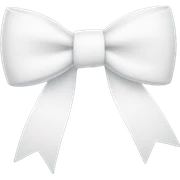 White bow sticker