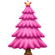 pink christmas tree sticker