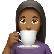 Drinking tea sticker