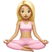 blonde yoga girl light pink clothes n sticker