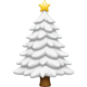 White Christmas tree sticker