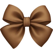 Brown bow sticker