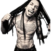 monochrome tattooed topless male sticker