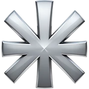 silver x-mark sticker