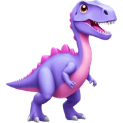Dinosaurio rosa con pelos sticker