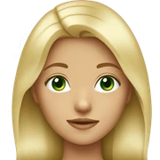Blonde girl with green eyes  sticker