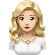 smiling girl with blonde hair sticker