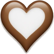 Brown heart sticker