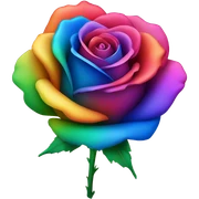 rainbow rose sticker