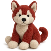 jellycat stuffed plush red siberian husky puppy sticker