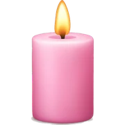 light pink candle sticker