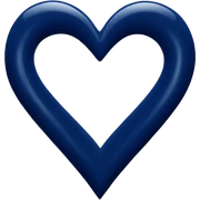 Navy heart sticker