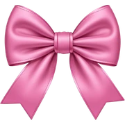 A pink bow sticker