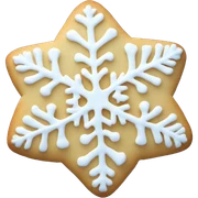 Sugar cookie with snowflake sticker