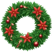 Christmas wreath sticker