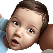 realistic girl with brown hair sticker