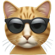 Cat with sunglasses sticker