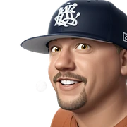 boy in baseball cap sticker
