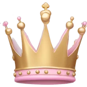 Light pink and gold crown sticker