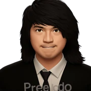 smiling boy in white shirt sticker