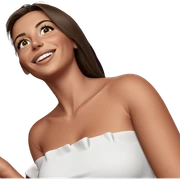 smiling girl with long hair sticker
