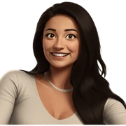 smiling girl with long hair sticker