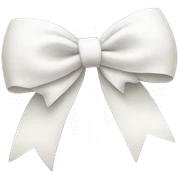White christmas bow sticker