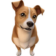 playful dog in nature sticker