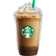 Starbuck ice coffee with ice cubes sticker