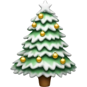 white christmas tree sticker