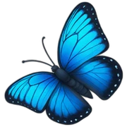 blue butterfly sticker