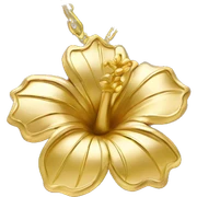 gold hibiscus necklace sticker