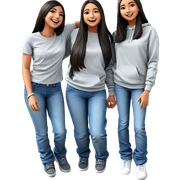 group of smiling girls outdoors sticker
