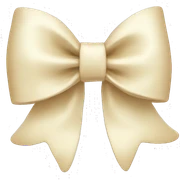 Cream Bow  sticker