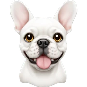 White French bulldog sticker