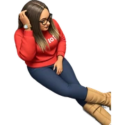 girl in cozy outfit sticker