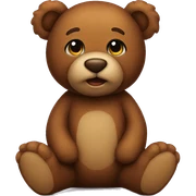Brown teddy sticker