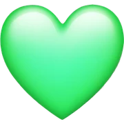 Light green heart sticker
