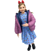 smiling girl in stylish dress sticker