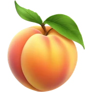 Flying peach sticker