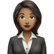 Light skin Business woman with dark brown hair sticker