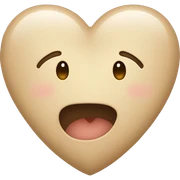 Beige heart sticker